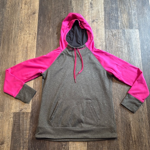 Danskin Now Women's Sweat Shirt Pullover Hoodie Women’s Size Medium Pink Gray - Picture 1 of 9